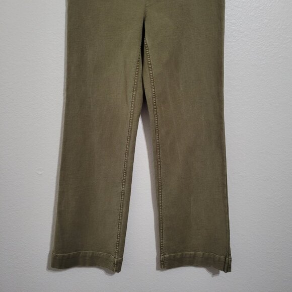 Faherty Terry Wide Leg Pants Military Olive Size 30 - Picture 5 of 11